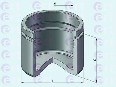 Поршень, корпус скобы тормоза | перед | - ERT 151080-C