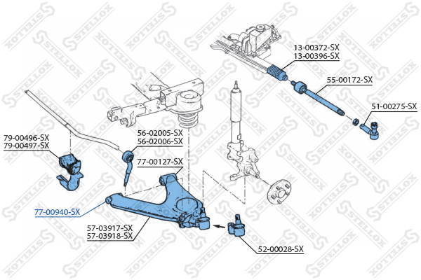 С/б передн. Ford Transit 85-99 - Stellox 77-00940-SX
