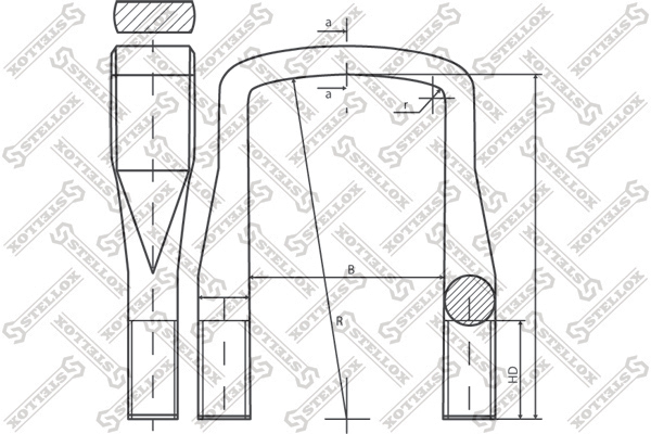 Стремянка 102xM24x1.5x475-П  MB - Stellox 84-64510-SX