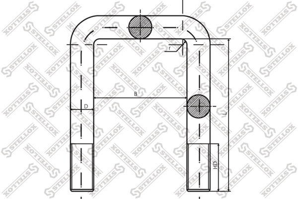 Стремянка с гайкой 63xM14x1.5x140П iveco - Stellox 84-64588-SX