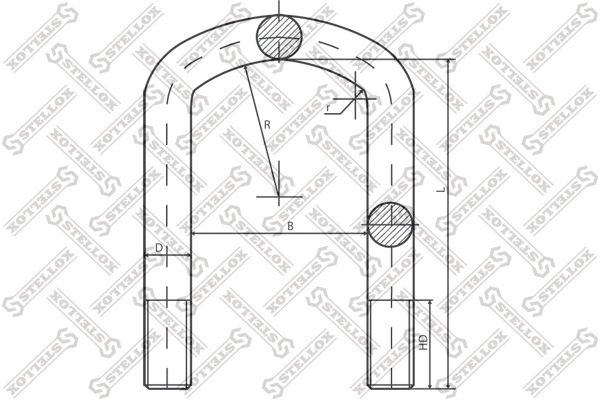 Стремянка с гайкой 101/185xM24x3U BPW HCV - Stellox 84-64601-SX