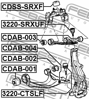 Опора шаровая переднего верхнего рычага перед прав лев Febest 3220-SRXUF 4955₽