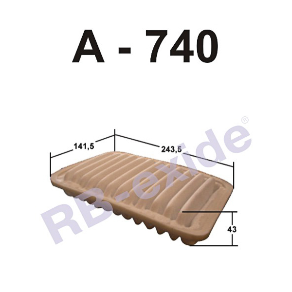 Фильтр воздушный - Rb-exide A740