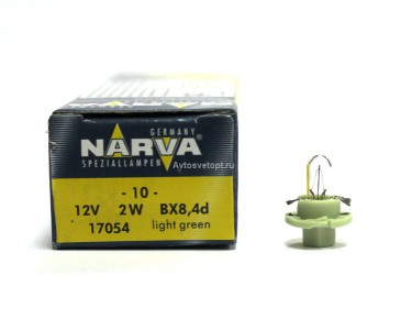 Лампа 12VхBAх1.5W (BX8.5d) с желтым патроном - Narva 17050CP