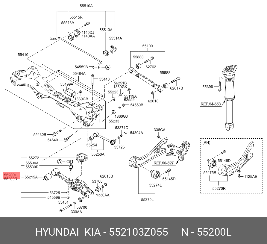 Рычаг подвески - Hyundai/Kia 55210-3Z055