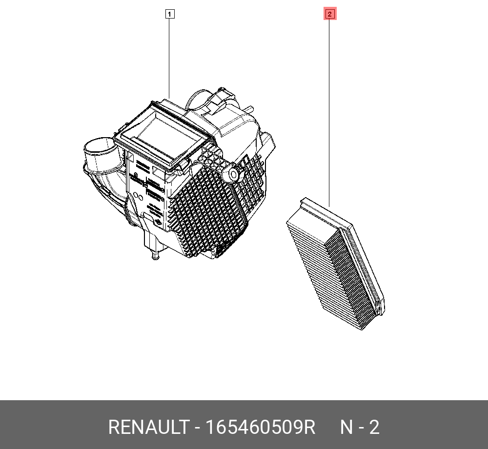Фильтр воздушный - Renault 16 54 605 09R