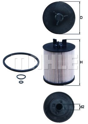Фильтр топливный - Mahle KX861D