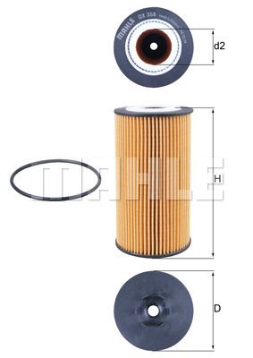 Фильтр масляный - Mahle OX358D