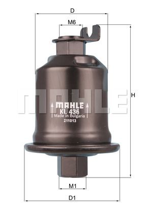 Фильтр топливный - Mahle KL436