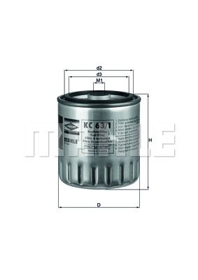 Фильтр топливный - Mahle KC631D