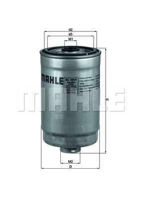 Фильтр топливный - Mahle KC1011