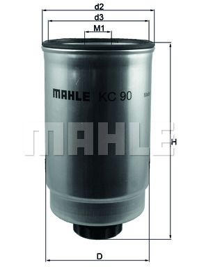 Фильтр топливный - Mahle KC90