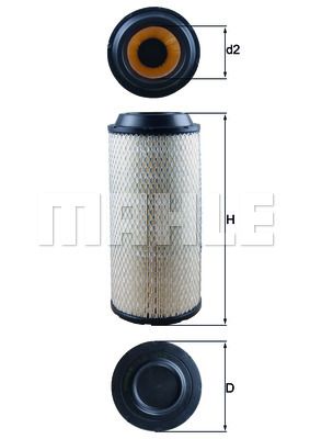 Фильтр воздушный - Mahle LX1673