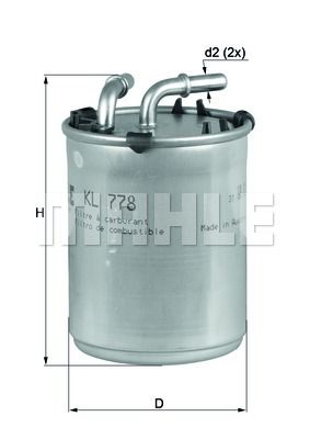 Фильтр топливный - Mahle KL778