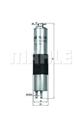 Фильтр топливный - Mahle KL149