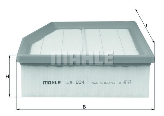 Фильтр воздушный - Mahle LX934