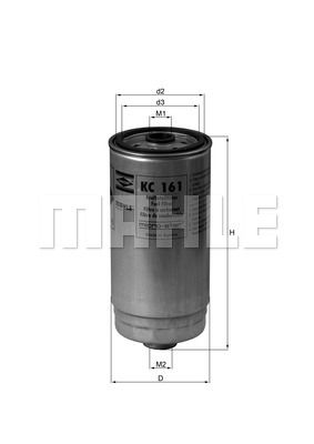 Фильтр топливный - Mahle KC161