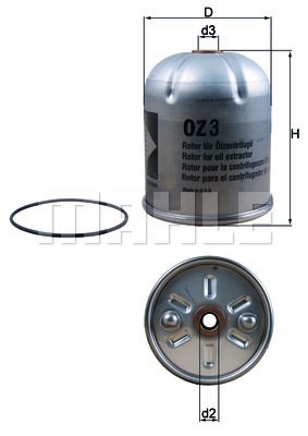Фильтр масляный - Mahle OZ3D