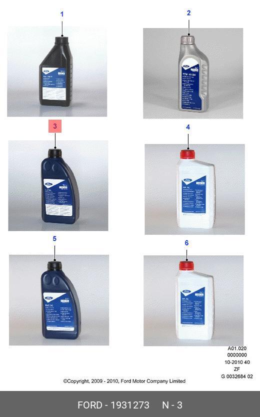 Масло трансмиссионное для муфты Haldex 300ml AWD - Ford 1931273