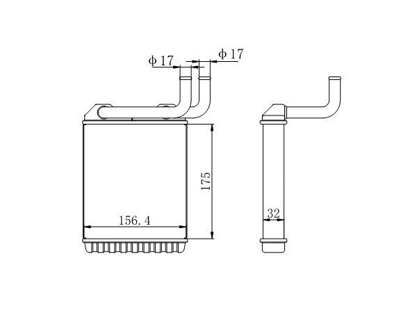 Радиатор отопителя - SAT ST-MB83-395-A0