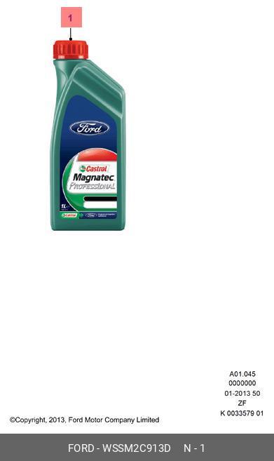 Масло моторное синтетическое 5w-30, 5л - Ford WSSM2C913D