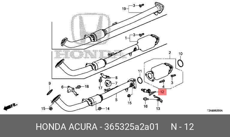 Датчик кислородный - Honda 36532-5A2-A01