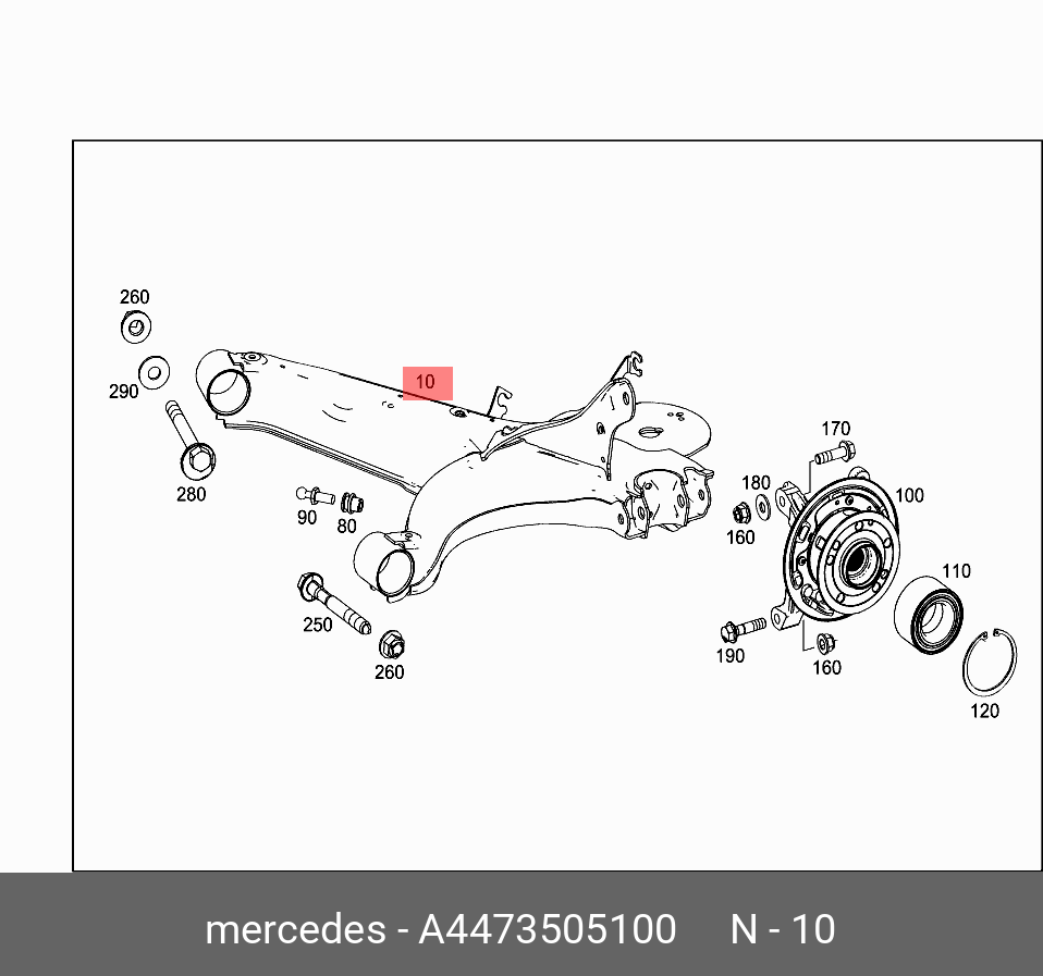 Рычаг подвески - Mercedes A4473505100