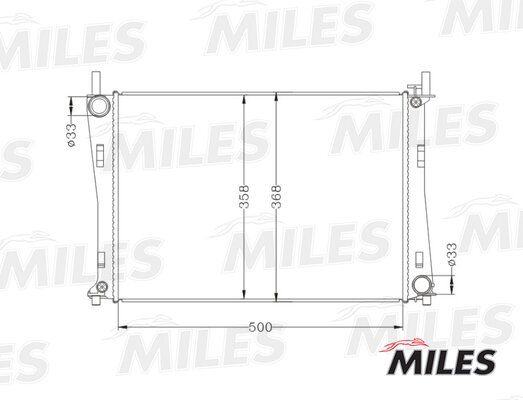 Радиатор ford fiesta/fusion 1.25-1.6 паяный - Miles ACRB019