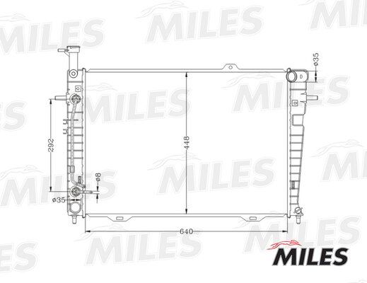 Радиатор hyundai tucson /kia sportage 2.0/2.7 04- паяный - Miles ACRB009