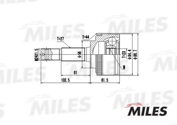 Шрус nissan primera 1.6/1.8 02- нар. - Miles GA20312