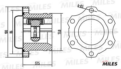 Шрус VW golf iv/polo iii-iv/seat 1.4-1.6 99-07 внутр. - Miles GA10025