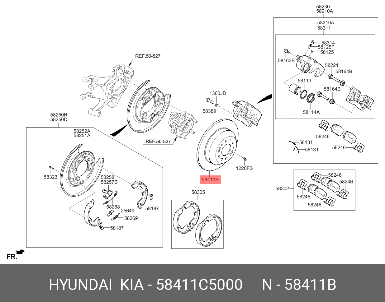Диск тормозной | зад | - Hyundai/Kia 58411-C5000