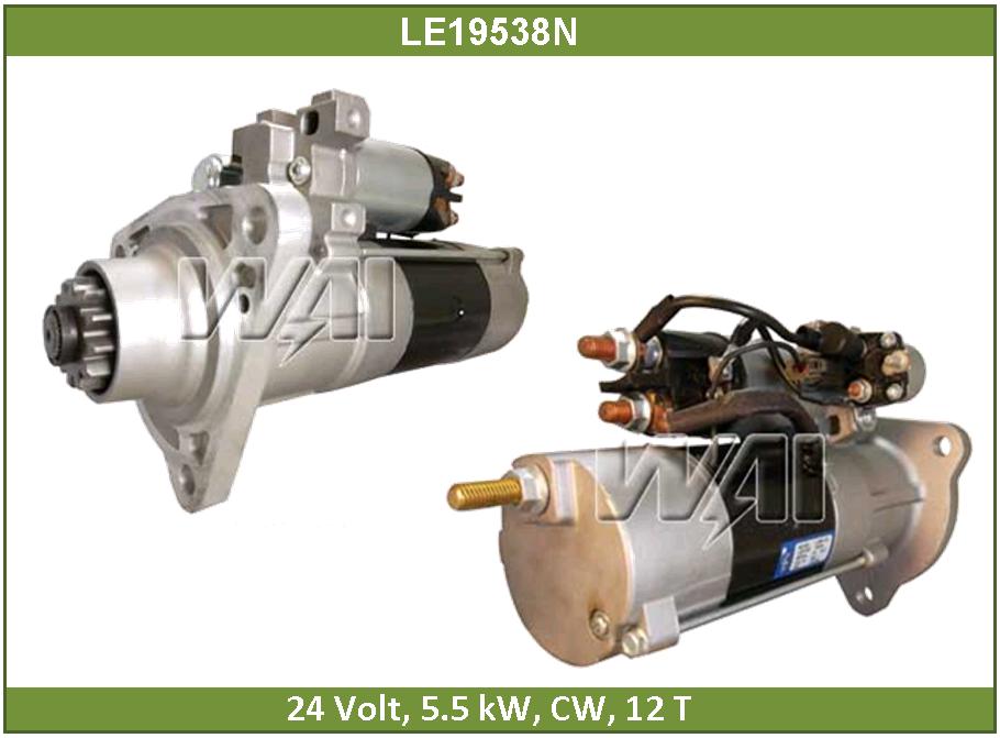 Стартер 24v 5.5kw volvo fm12 98-05, fh12 93/95/98/05 - LESTER 19538N