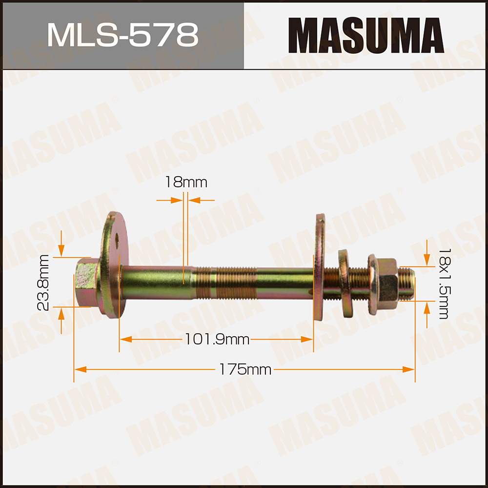 Болт с эксцентриком развальный - Masuma MLS578
