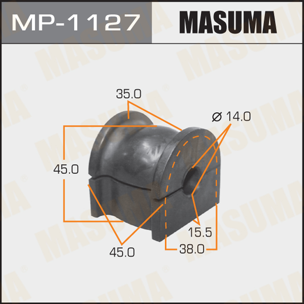 Втулка стабилизатора masuma | зад | - Masuma MP1127