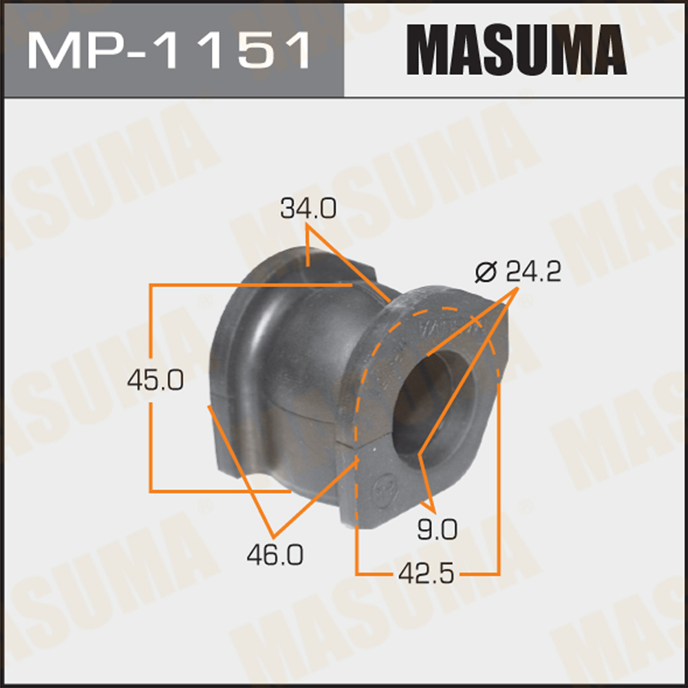 Втулка стабилизатора | перед | - Masuma MP1151