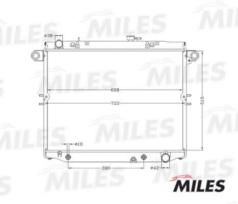 Радиатор toyota land cruiser 100 4.7 98-08 паяный - Miles ACRB061