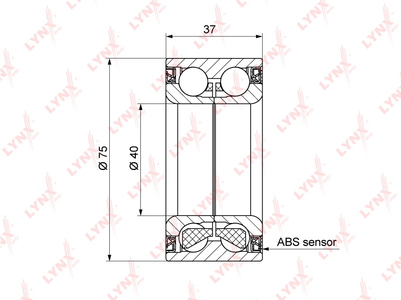 Комплект подшипника ступицы колеса | перед | - LYNXauto WB-1183