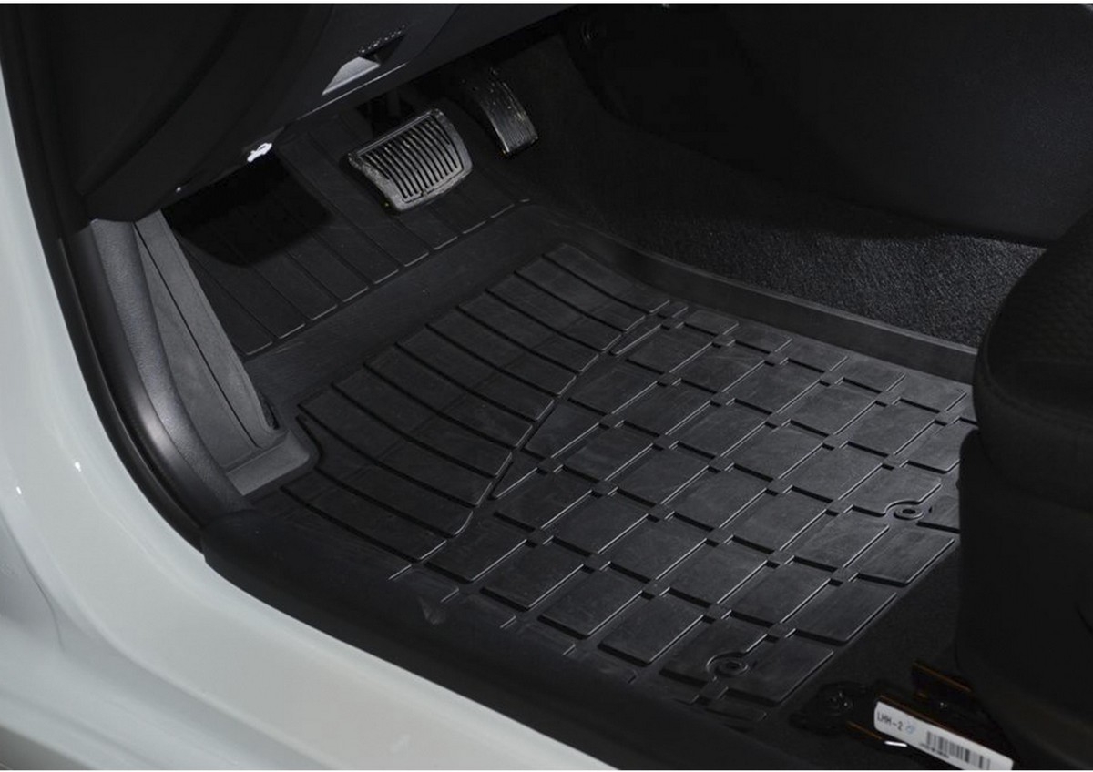 Ковры салонные, Hyundai Solaris v - все, 2010-..., крепеж в комплекте, резина - Rival 62305001