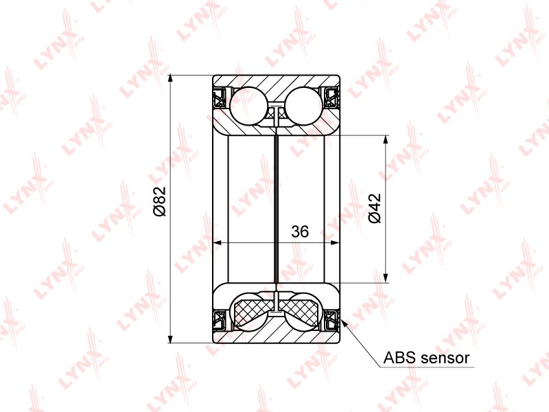 Подшипник ступичный | перед | - LYNXauto WB-1185