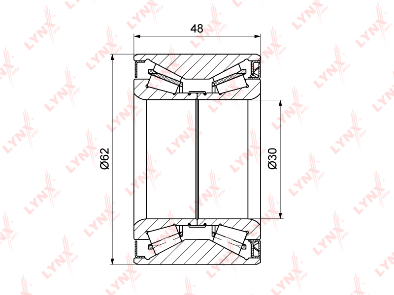 Комплект подшипника ступицы колеса | зад | - LYNXauto WB-1285