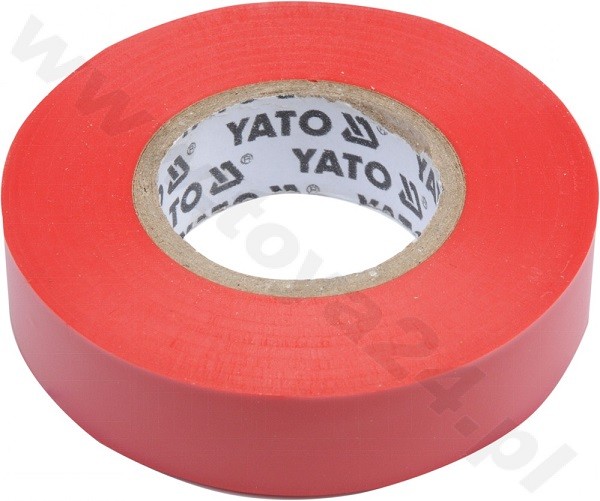 Изолента 15 мм х 20 м, красная - Yato YT81592