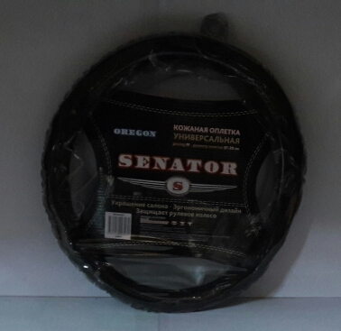 Оплетка на руль нескользящая кожа senator Oregon m (d=38см) /карбон/ - AZARD OPLS0401