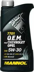 Масло моторное синтетическое o.e.m. for Chevrolet Opel 5w-30 1л - Mannol 1076