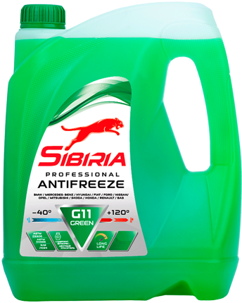 Антифриз Sibiria зеленый G11 (-40) 5 кг - SIBIRIA 800216