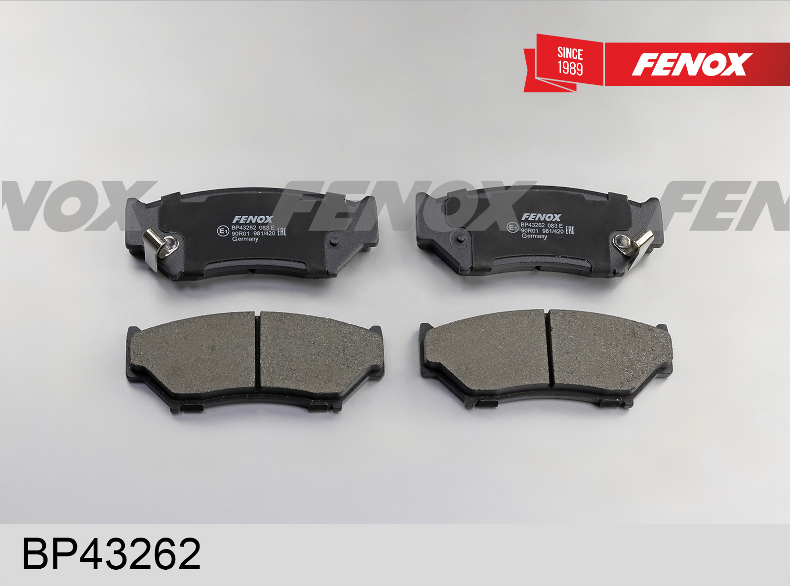 Колодки тормозные дисковые | перед прав/лев | - Fenox BP43262