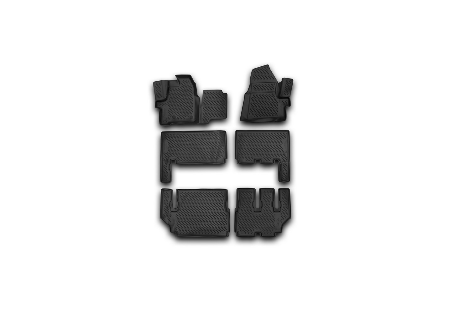 Коврики 3D в салон ford Tourneo Custom, 01/2013->, 9 seats, 6 шт. (полиуретан) - NOVLINE CARFRD00029k
