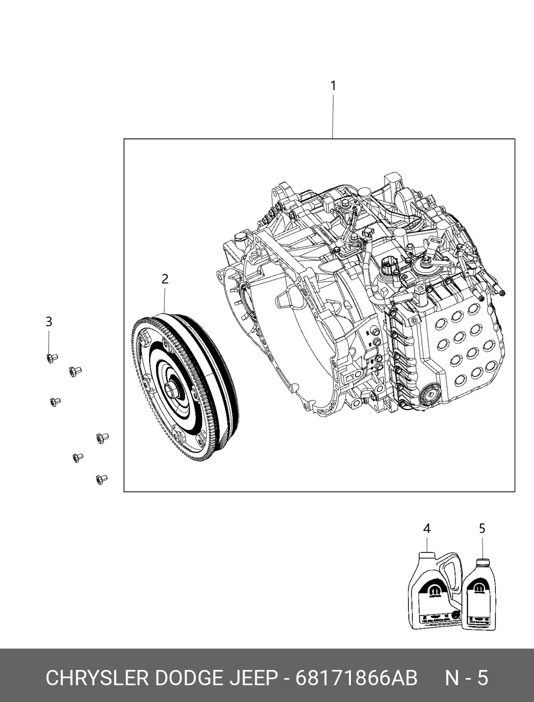 Масло трансмиссионное mopar sp-iv m ATF 0,946л - Chrysler 68171866AB