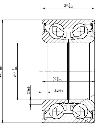 Подшипник FR ступицы 42x76x39 hyundai ix35/kia SPO | перед | - SAT ST5271026530