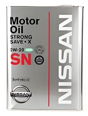Масло моторное синтетическое 0w-20 SN Strong Save x 4л - Nissan KLAN0-00204